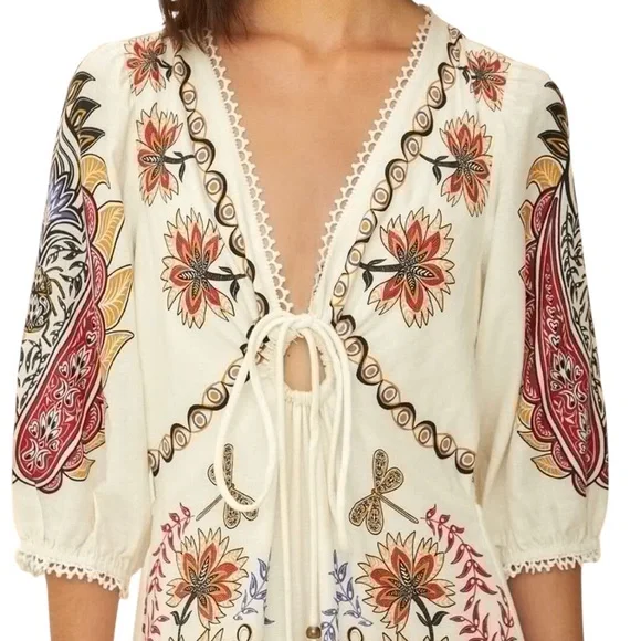 Farm Rio Boho Glam Maxi Dress NWT - Picture 4 of 11